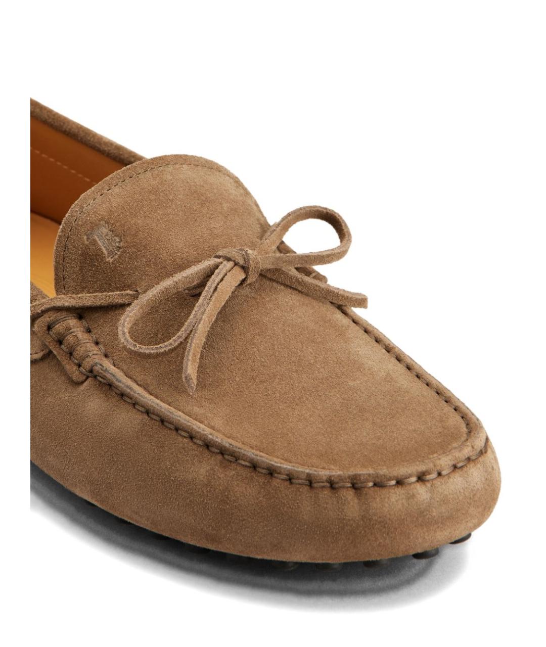 TOD'S Коричневые замшевые мокасины, фото 4