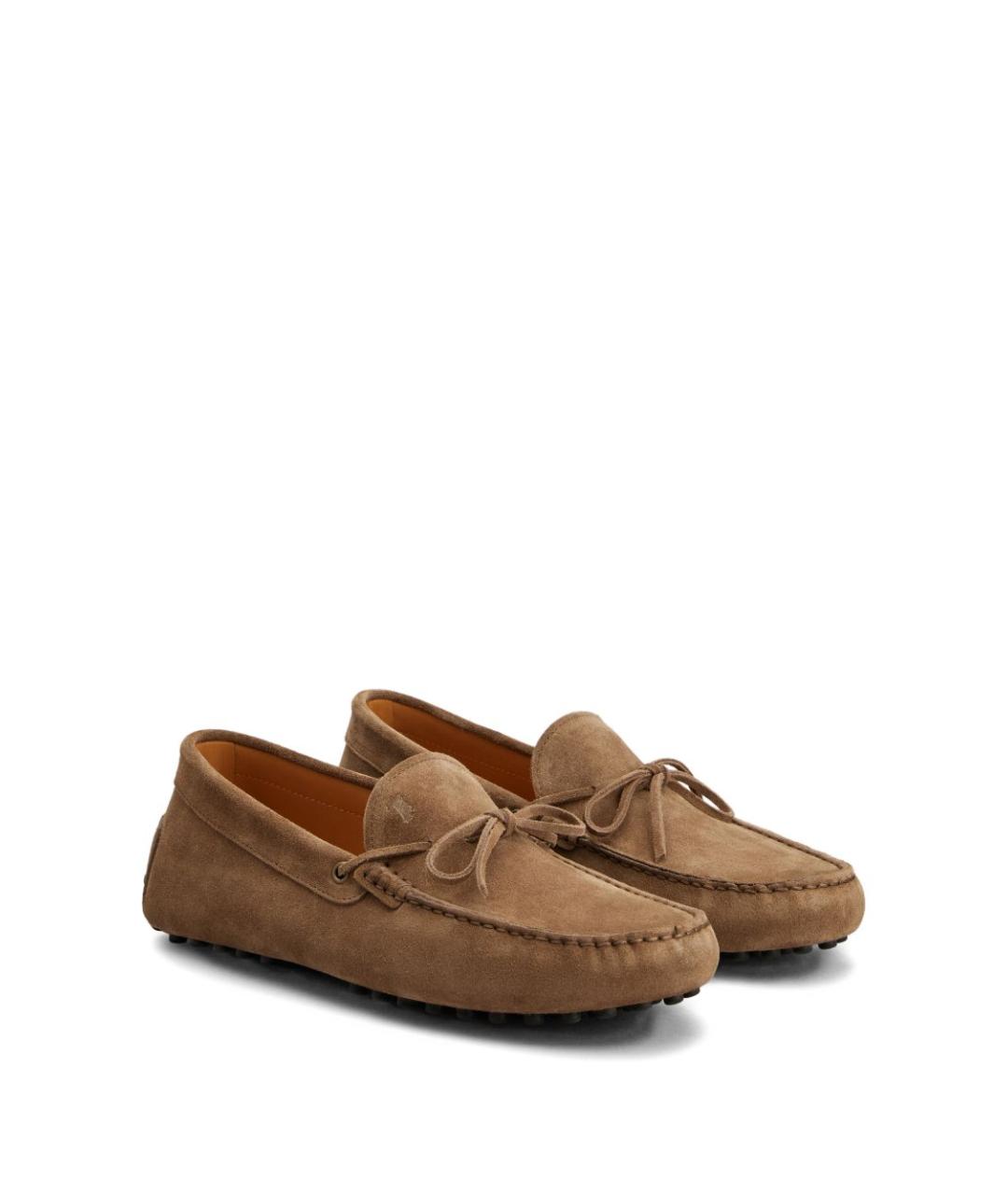 TOD'S Коричневые замшевые мокасины, фото 3