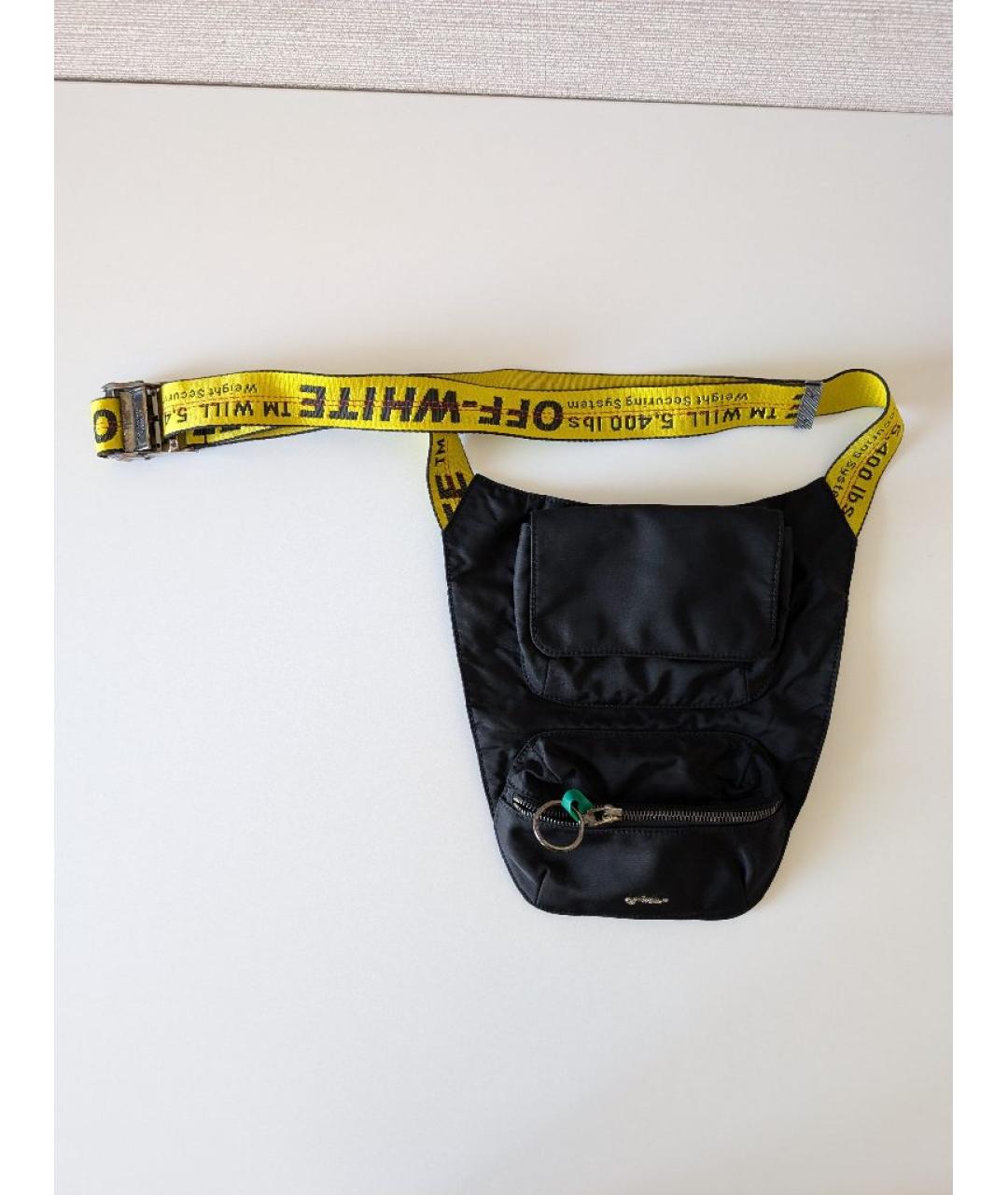 OFF-WHITE Черная поясная сумка, фото 2
