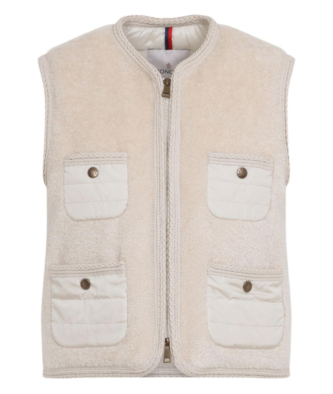 MONCLER Бежевый жилет, фото 1