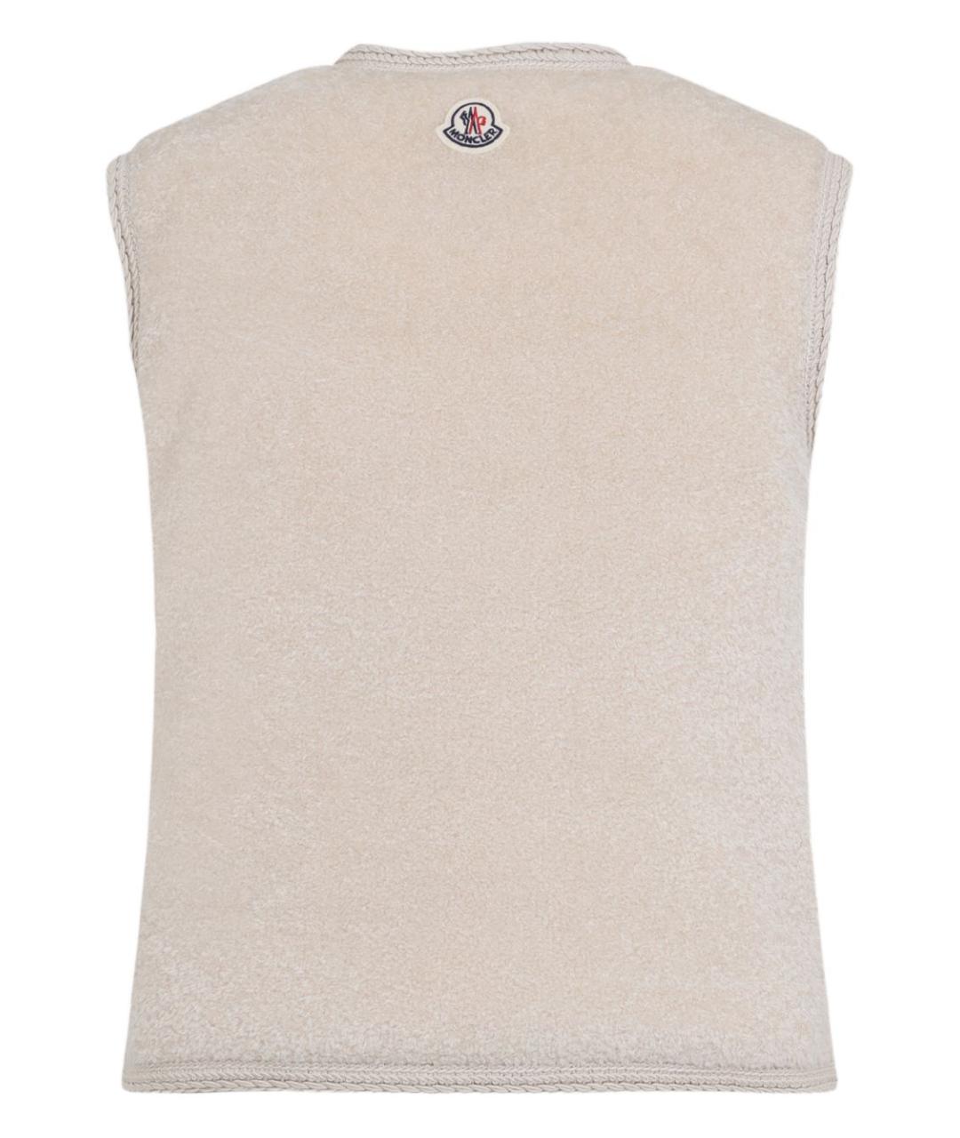 MONCLER Бежевый жилет, фото 3