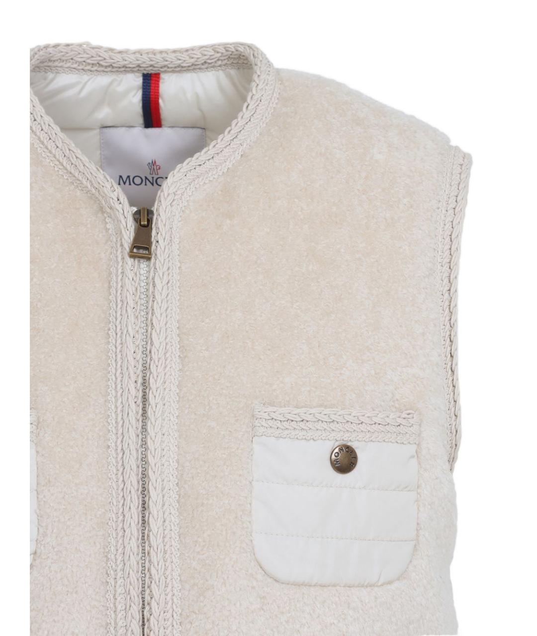 MONCLER Бежевый жилет, фото 4
