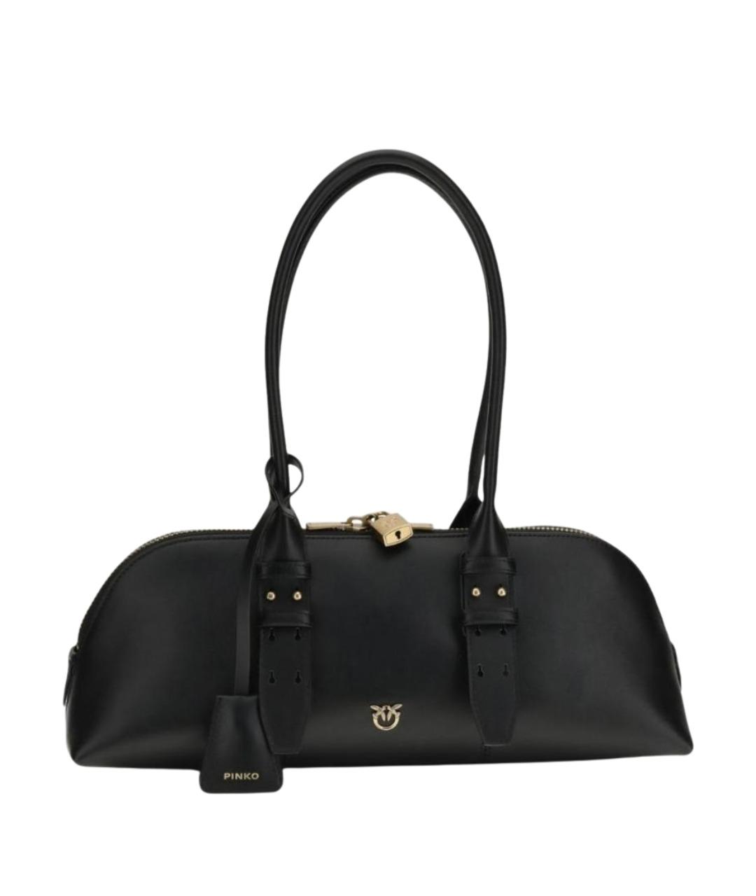PINKO Черная кожаная сумка через плечо, фото 1