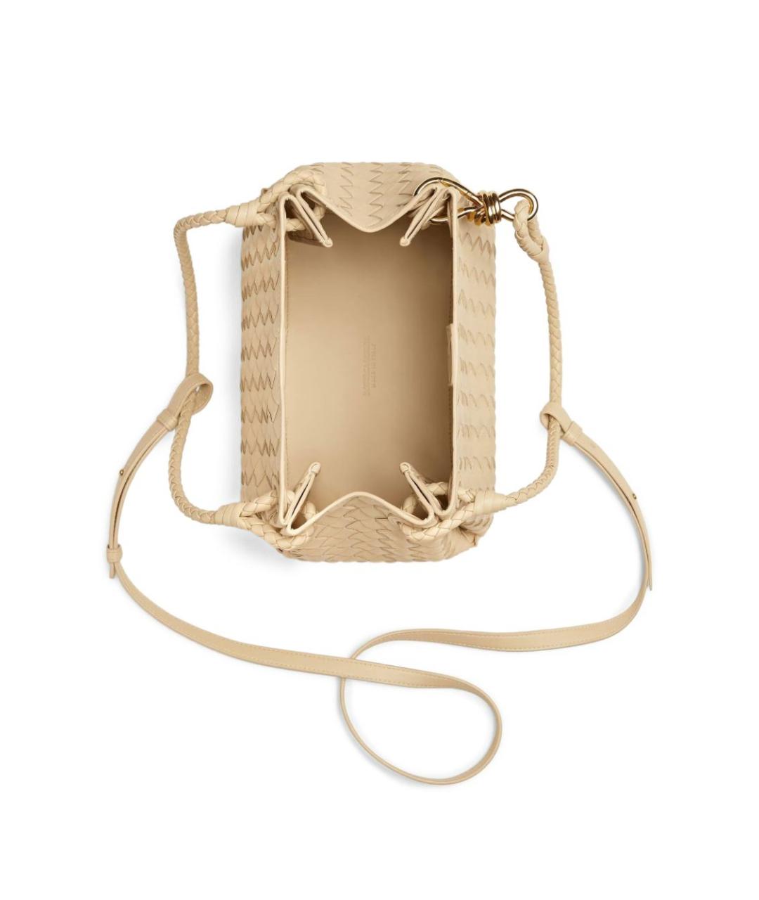 BOTTEGA VENETA Бежевая кожаная сумка тоут, фото 6