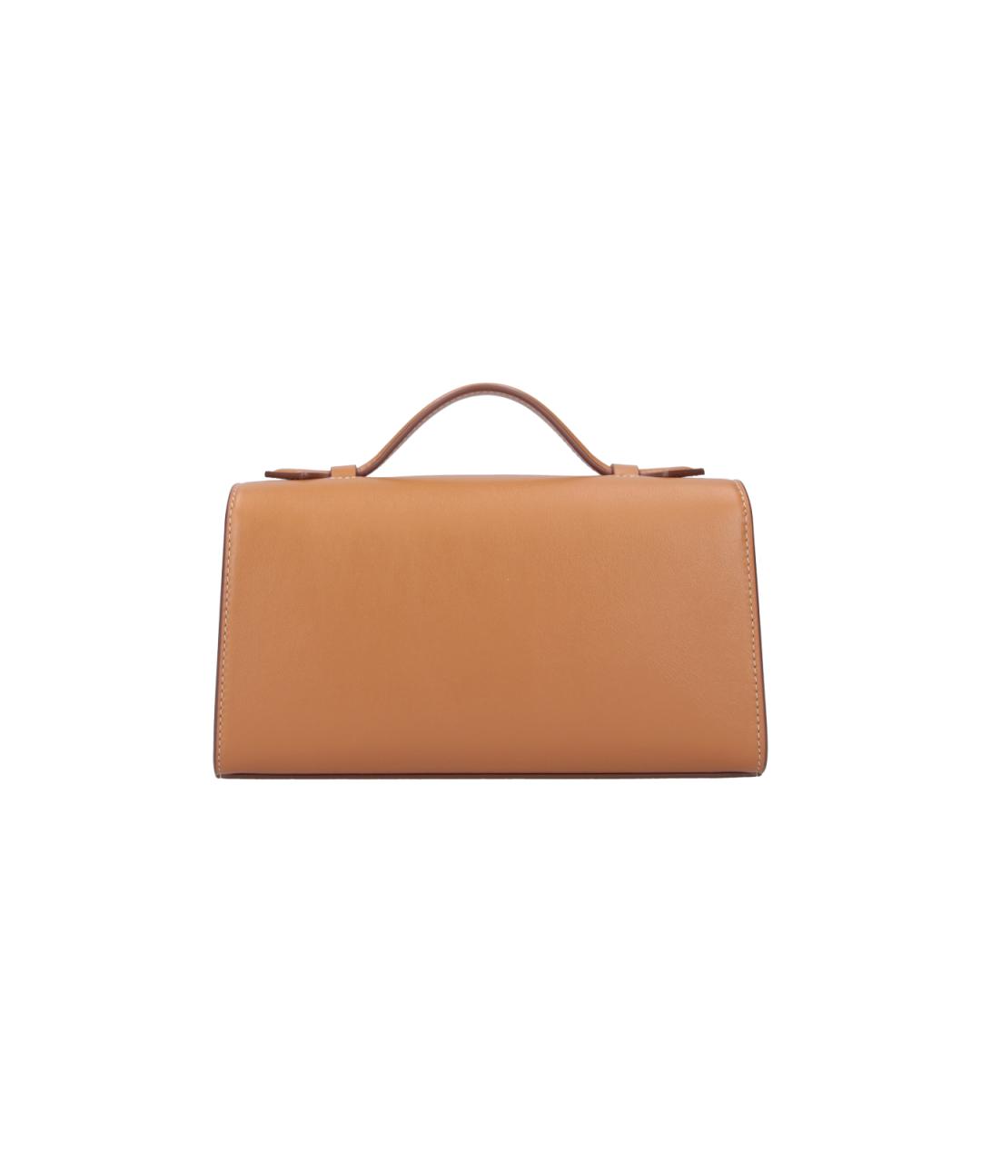 Savette Коричневая кожаная сумка с короткими ручками, фото 3