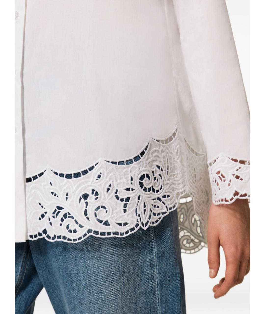 TWIN-SET Белая хлопковая рубашка, фото 2