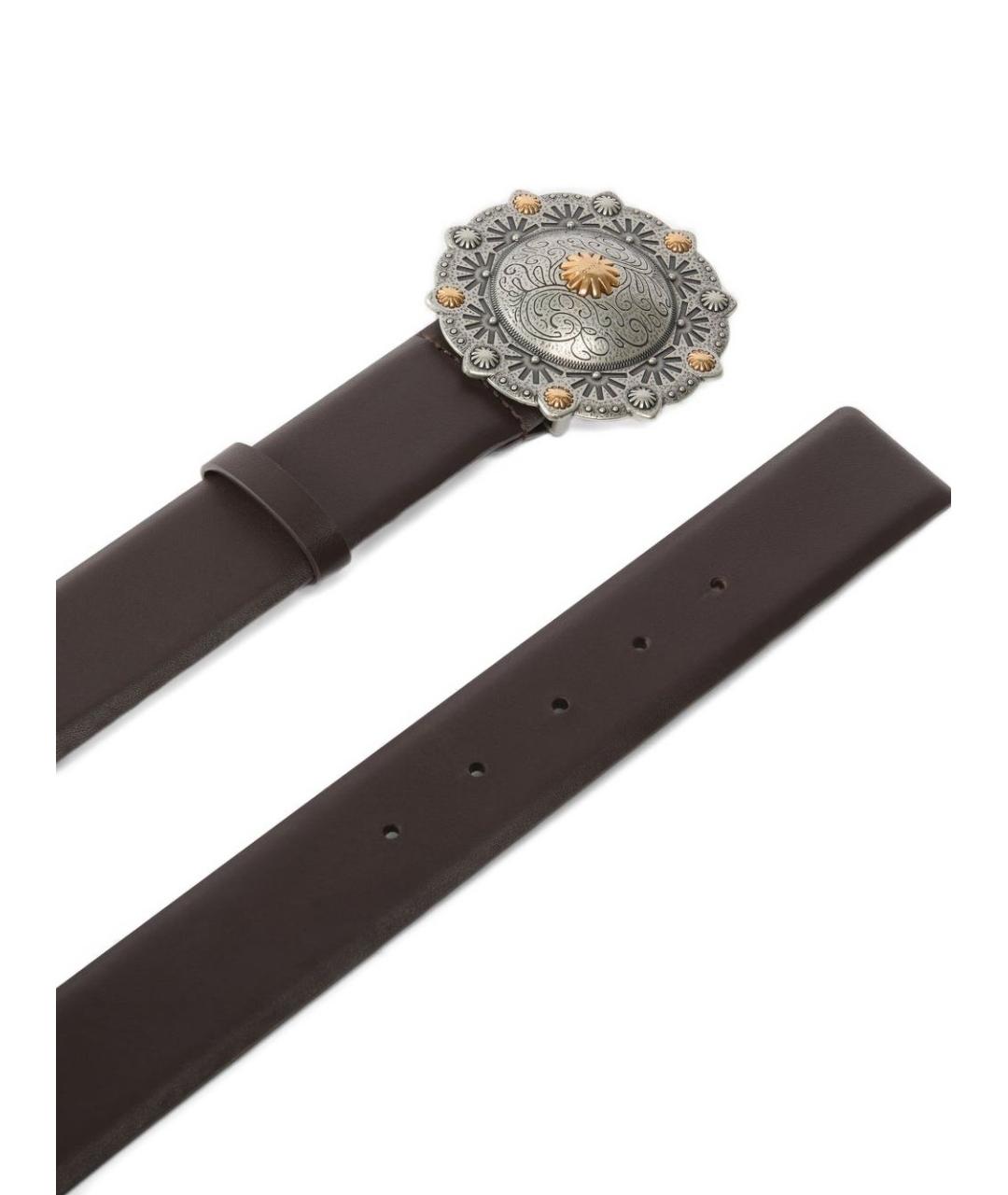 PINKO Коричневый кожаный ремень, фото 3