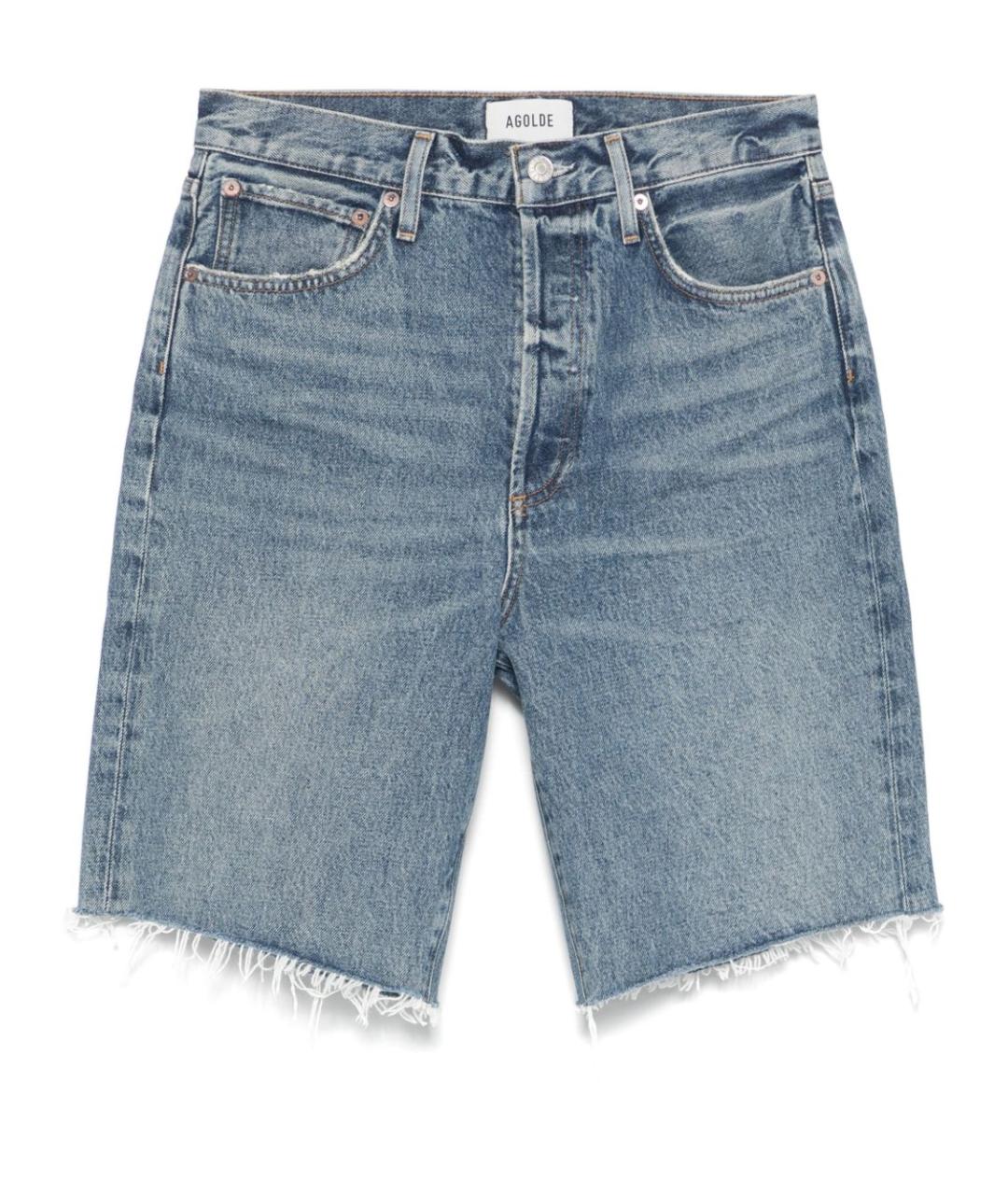 AGOLDE Синие хлопковые шорты, фото 6