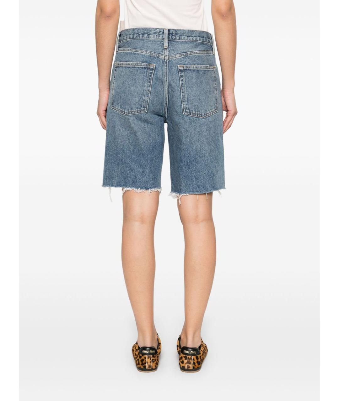 AGOLDE Синие хлопковые шорты, фото 2