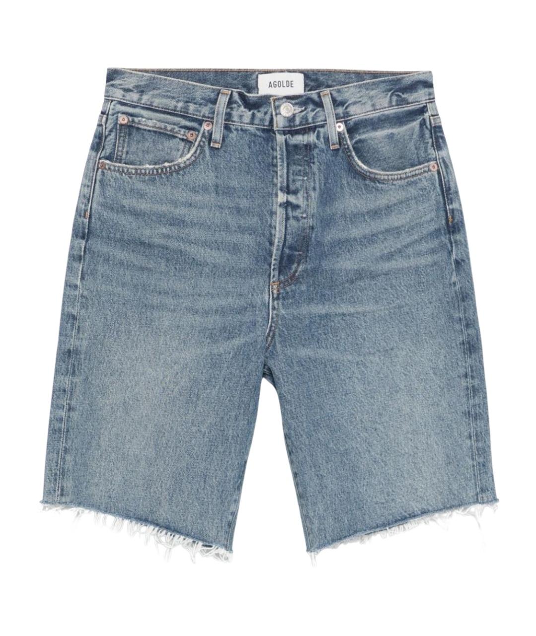 AGOLDE Синие хлопковые шорты, фото 1