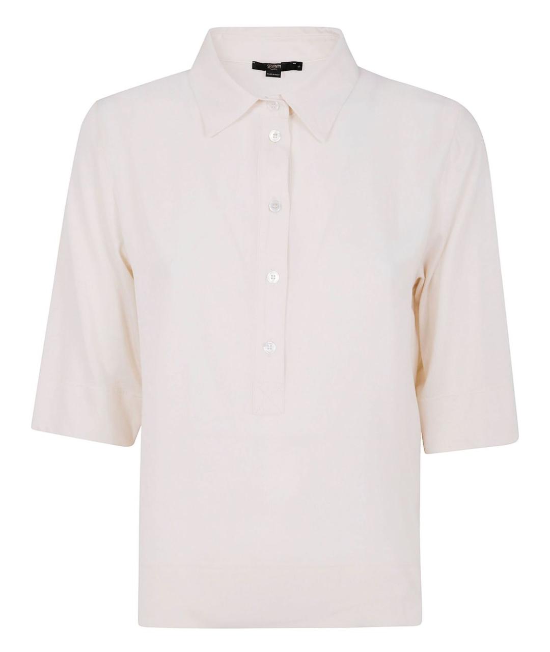 SEVENTY Бежевая хлопковая футболка, фото 1