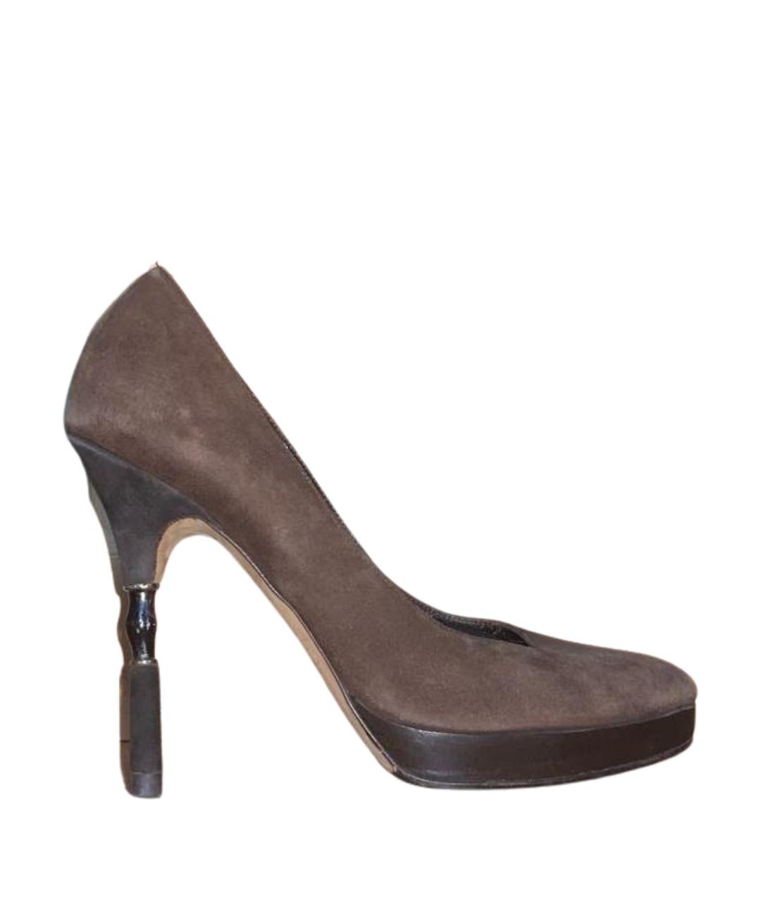 GUCCI Коричневые замшевые туфли, фото 1