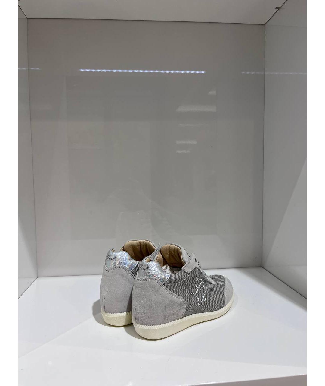 LIU JO Серые кожаные кеды, фото 3