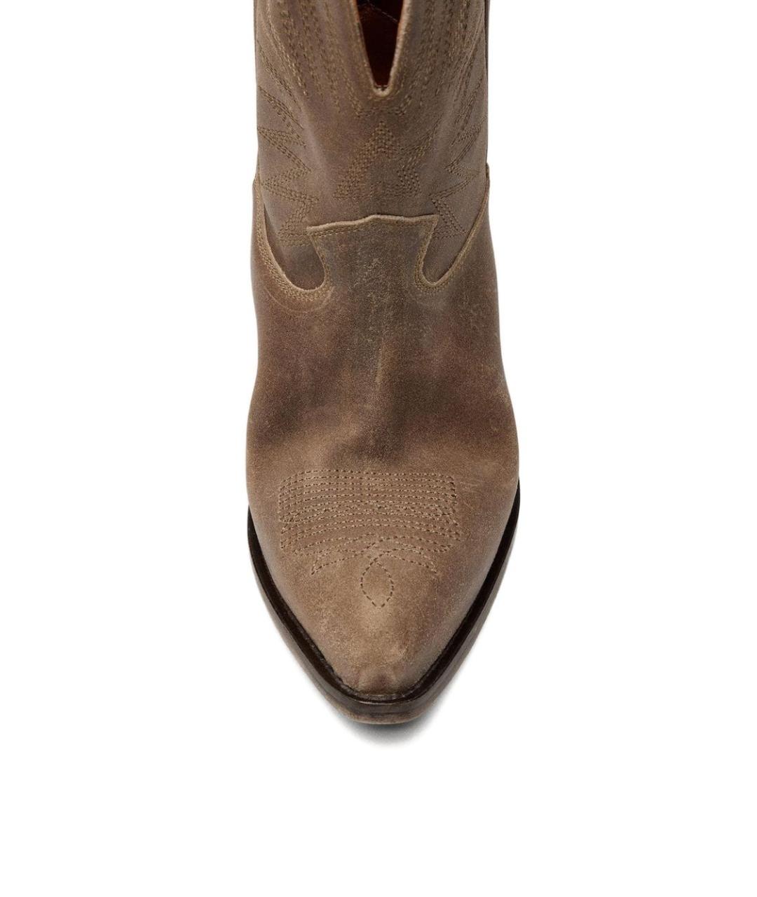 GOLDEN GOOSE DELUXE BRAND Бежевые замшевые сапоги, фото 5