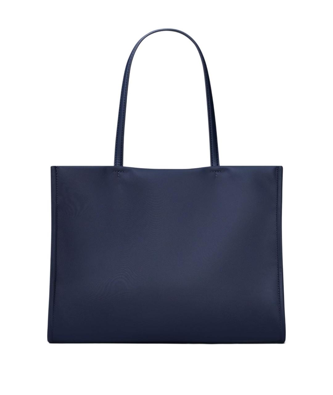 TORY BURCH Синяя тканевая сумка тоут, фото 2