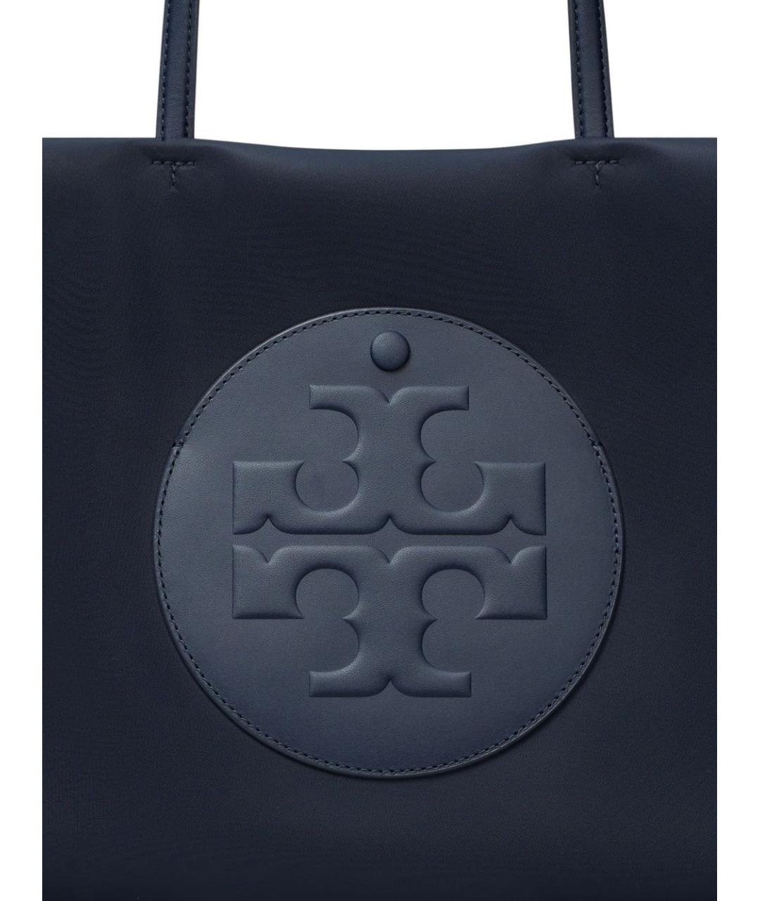 TORY BURCH Синяя тканевая сумка тоут, фото 3