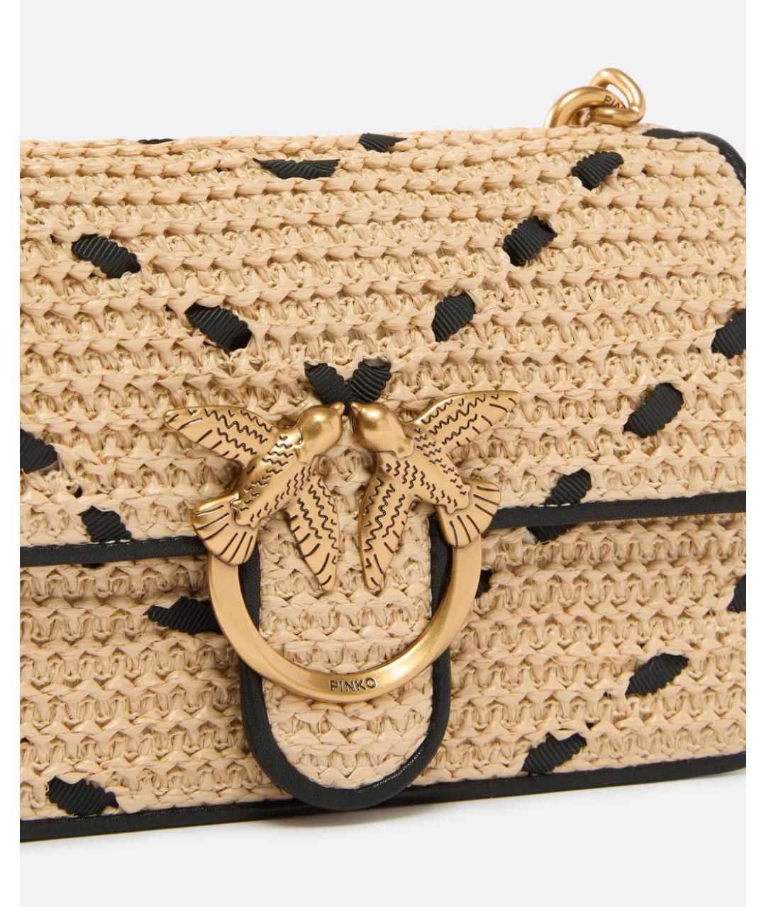 PINKO Бежевая сумка через плечо, фото 3