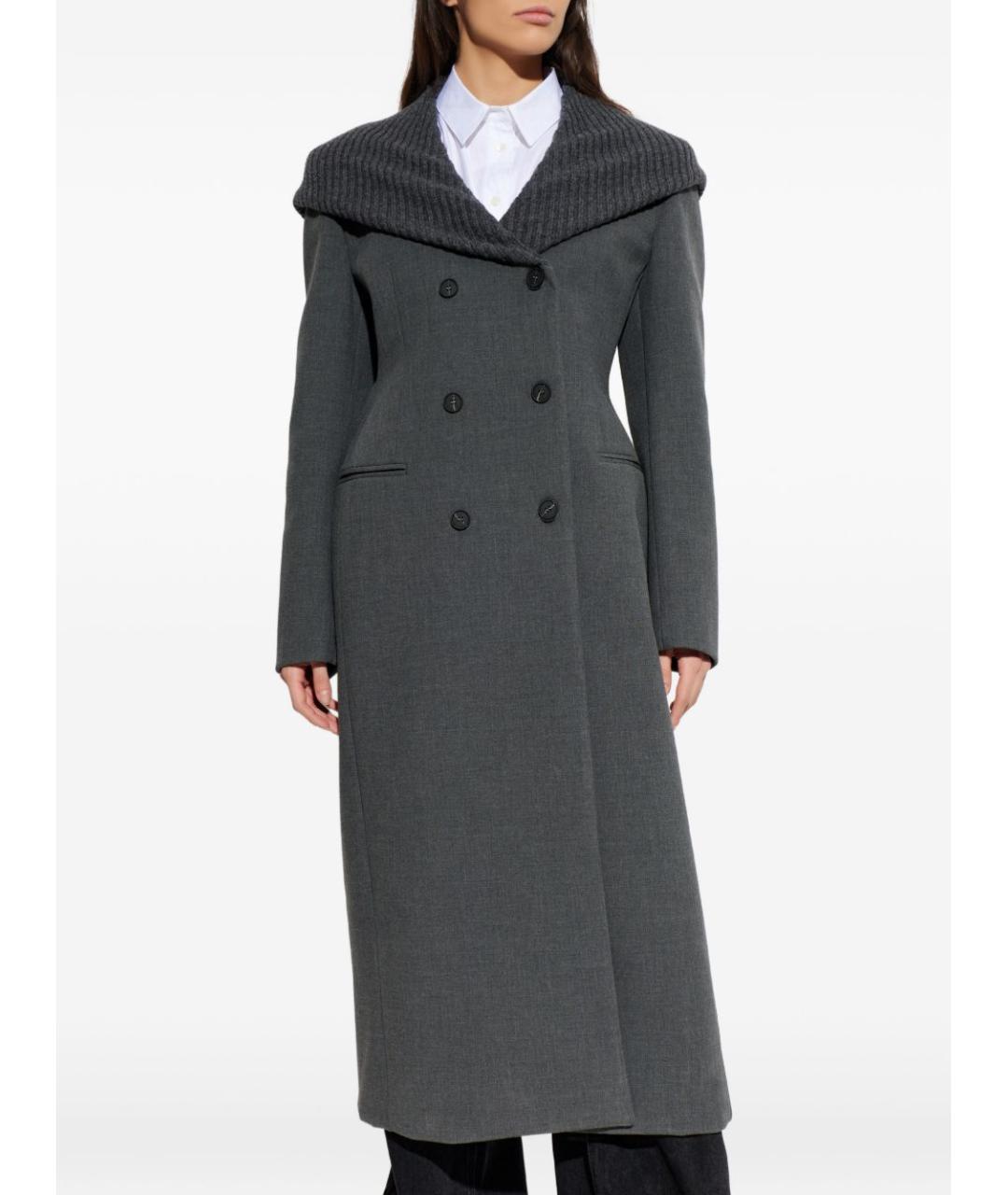 DIESEL Серое полиэстеровое пальто, фото 3