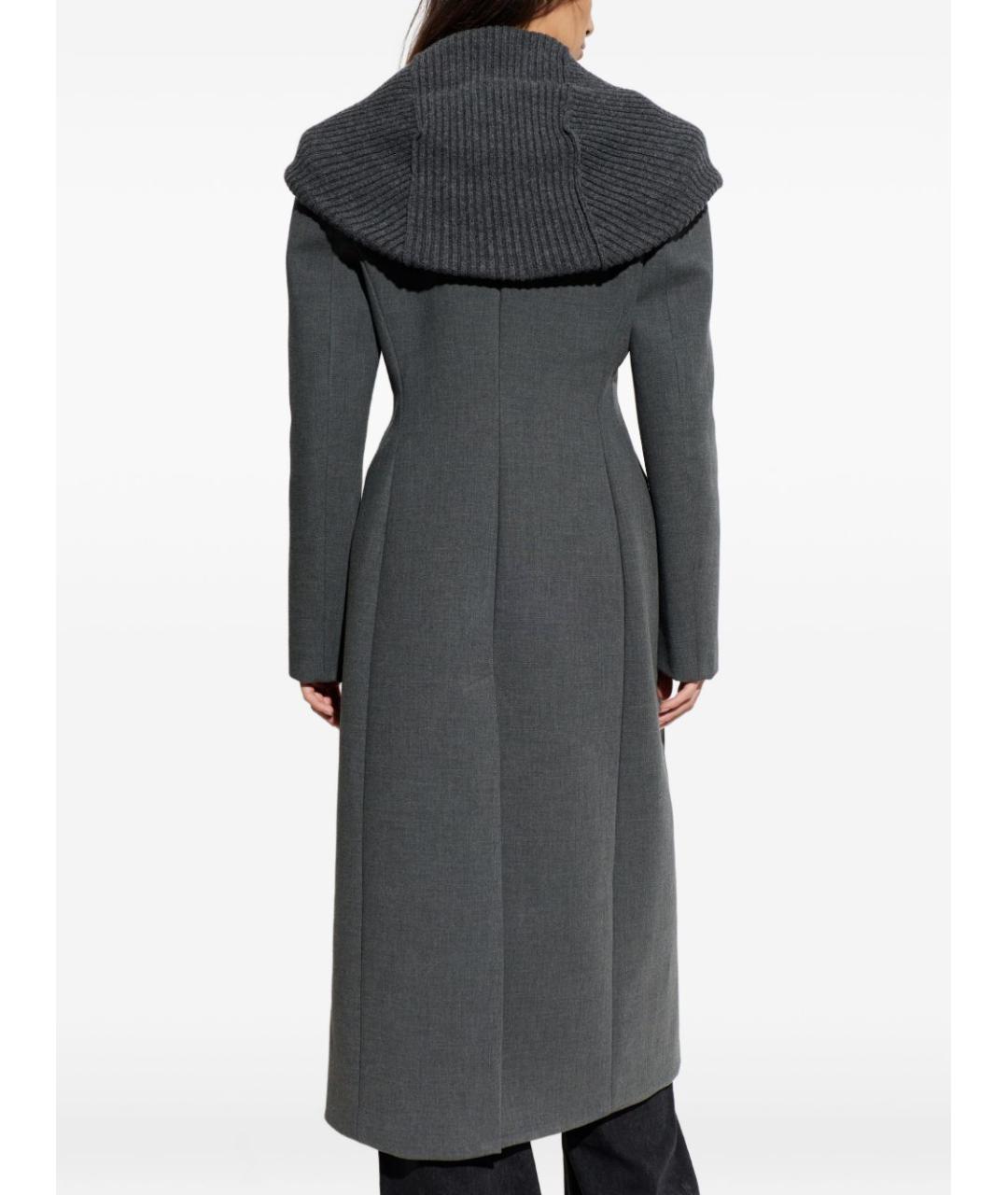 DIESEL Серое полиэстеровое пальто, фото 2