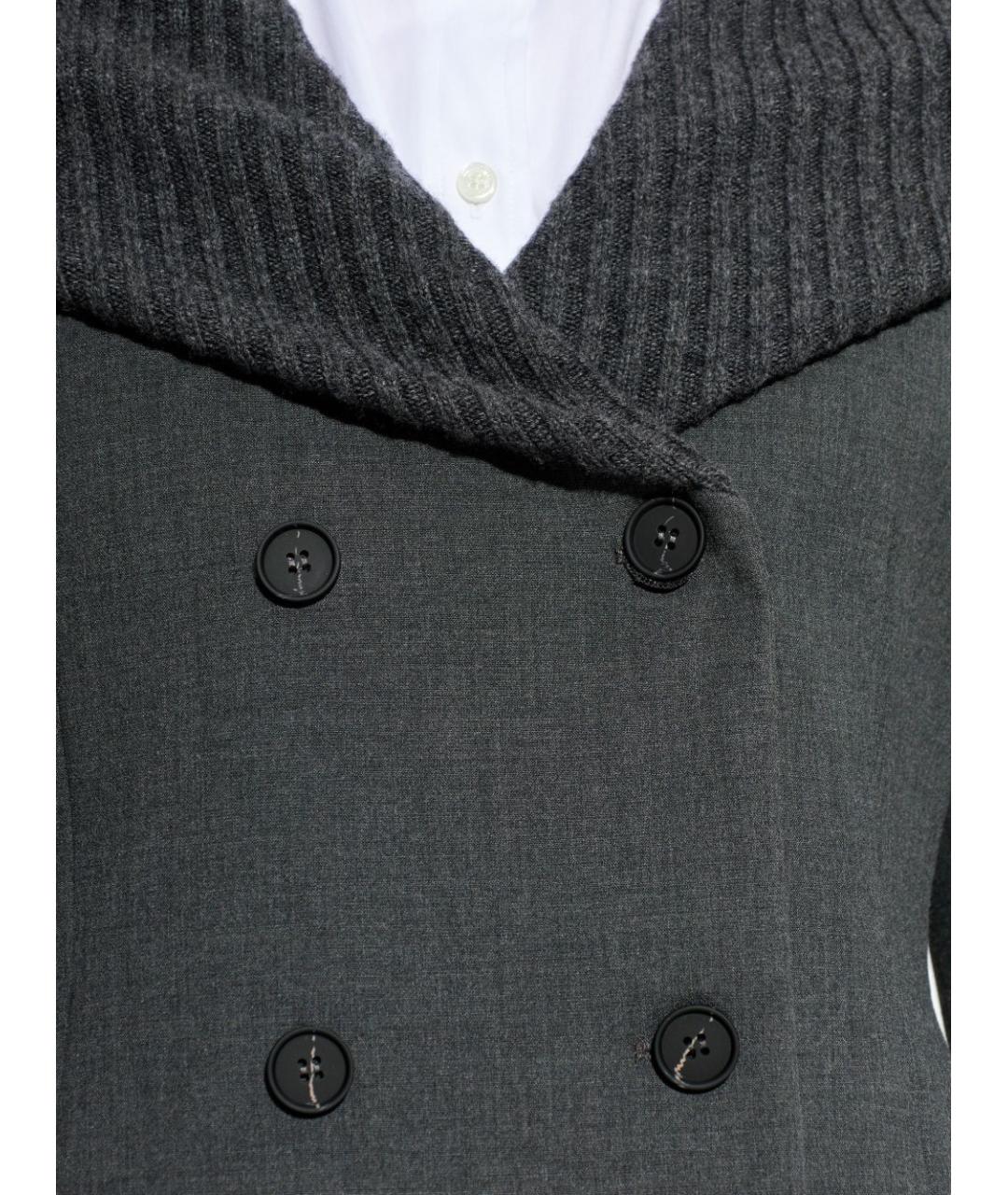 DIESEL Серое полиэстеровое пальто, фото 4