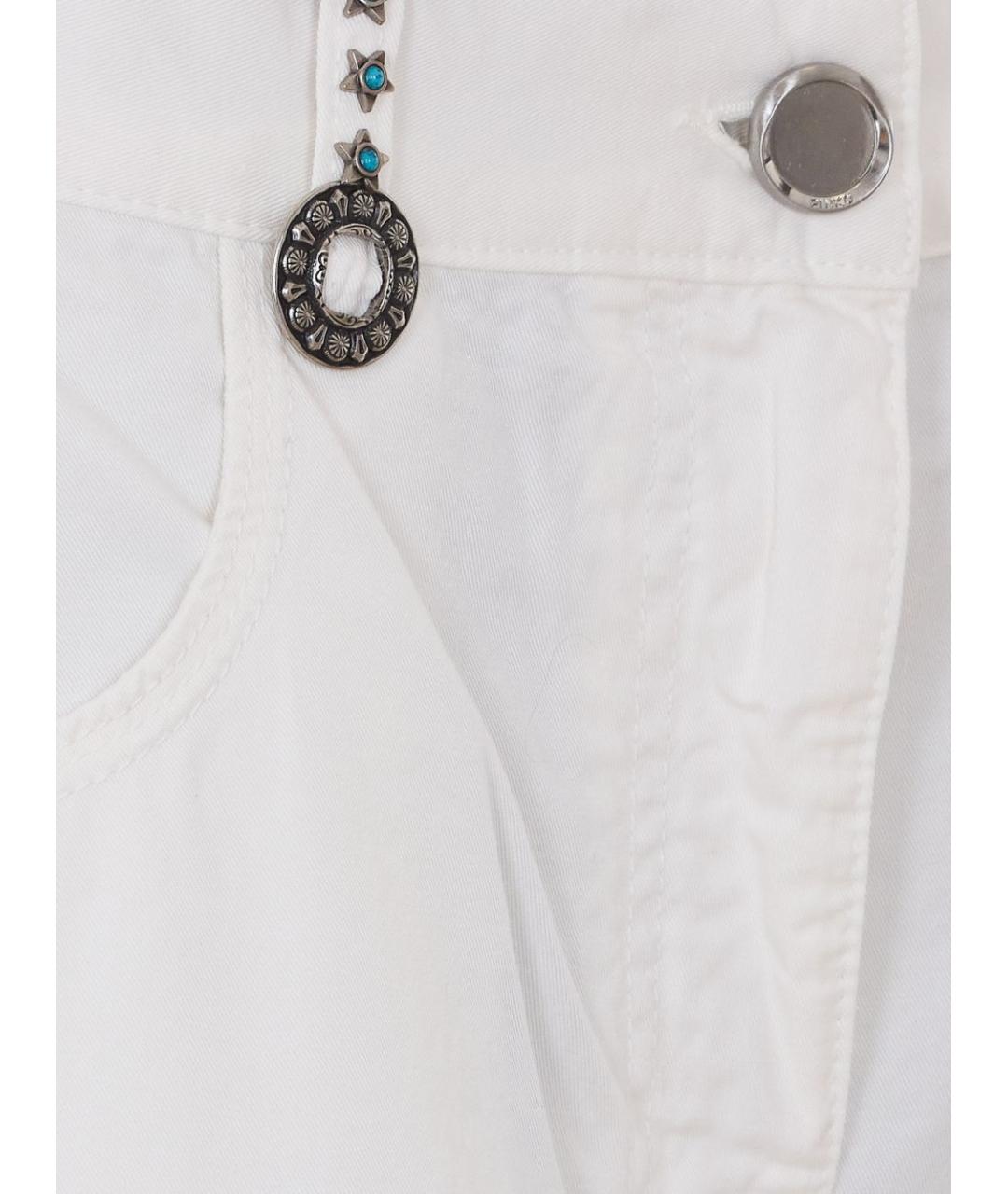 PINKO Белые хлопковые шорты, фото 4