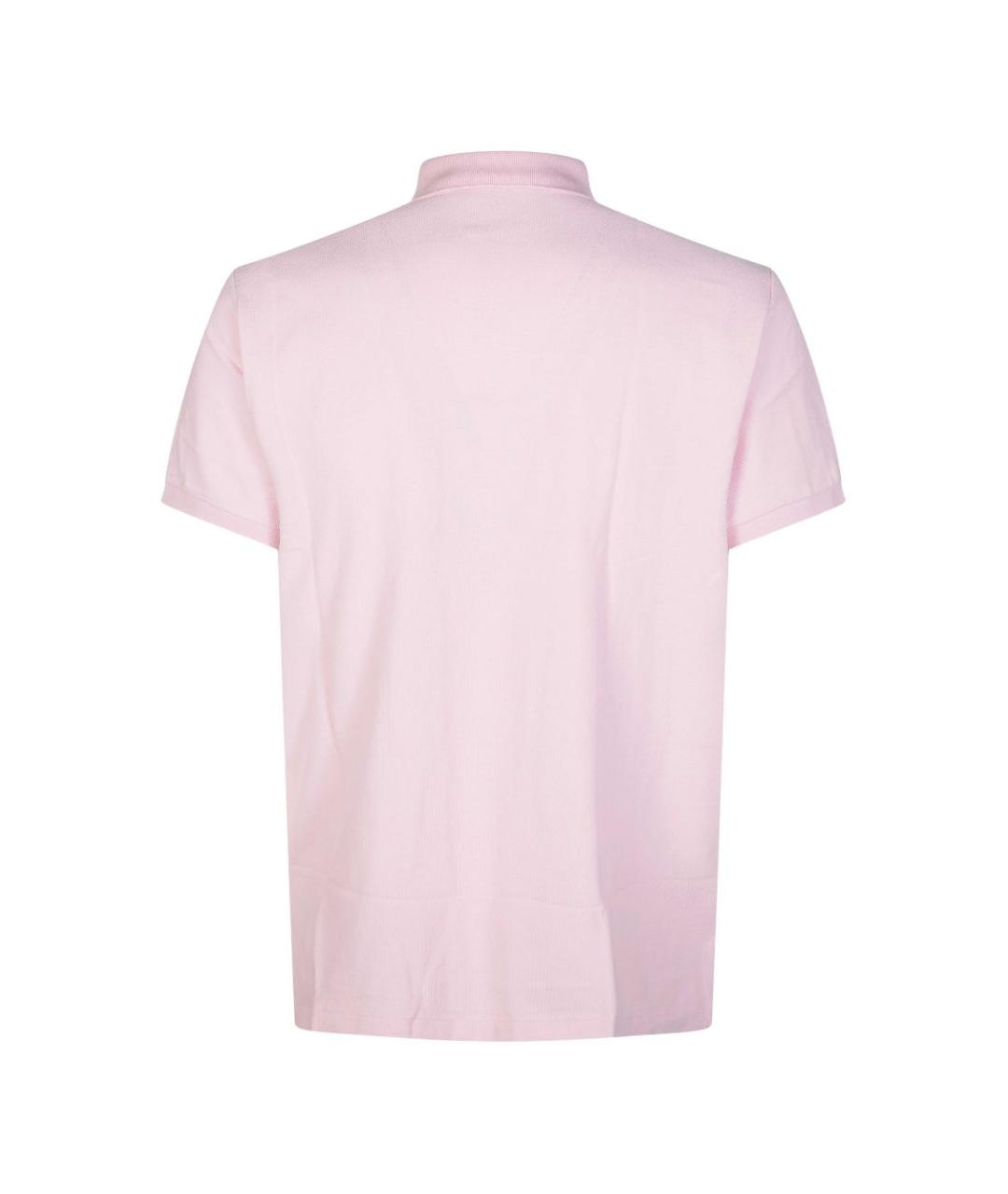 RALPH LAUREN Розовое хлопковое поло с коротким рукавом, фото 3