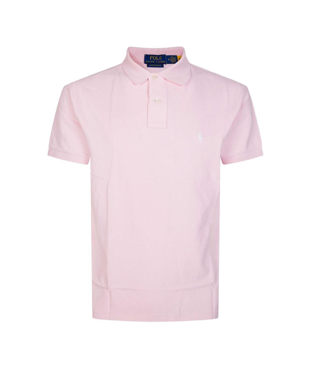 RALPH LAUREN Розовое хлопковое поло с коротким рукавом, фото 1