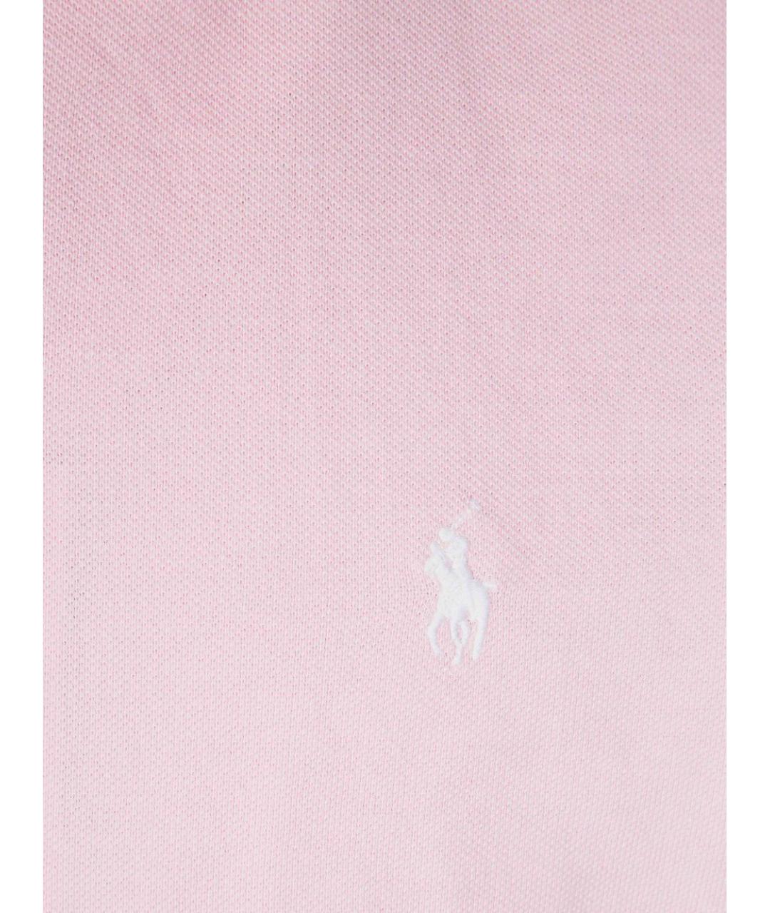 RALPH LAUREN Розовое хлопковое поло с коротким рукавом, фото 2