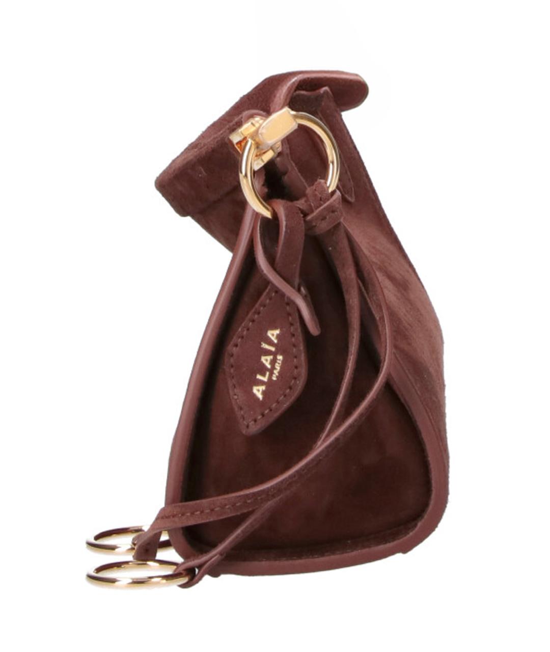 ALAIA Коричневая кожаная сумка с короткими ручками, фото 5