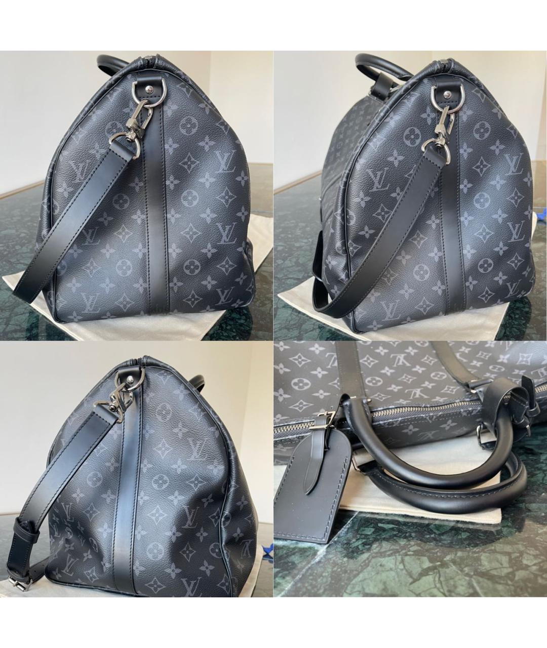 LOUIS VUITTON Черная дорожная/спортивная сумка, фото 3