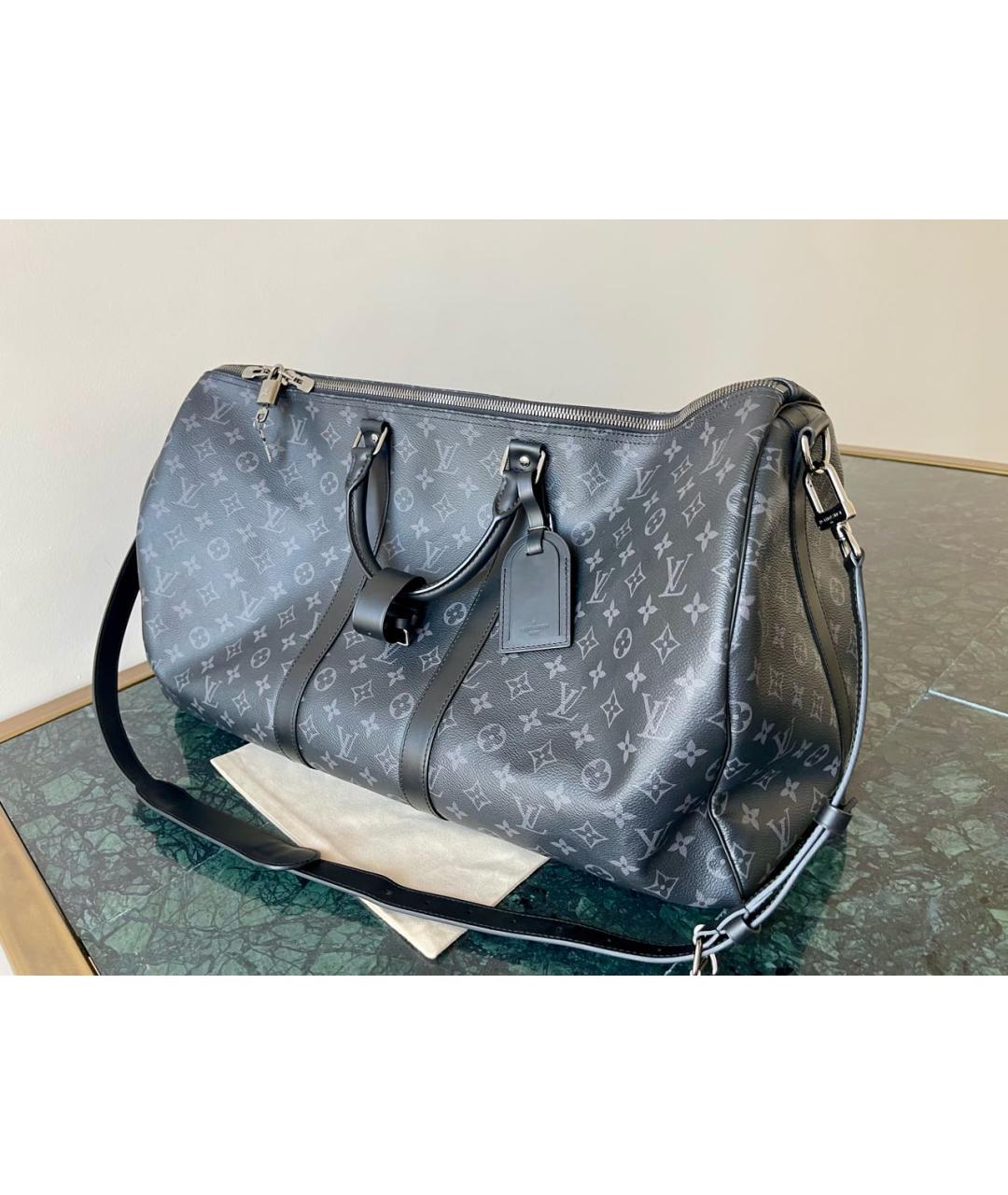 LOUIS VUITTON Черная дорожная/спортивная сумка, фото 2