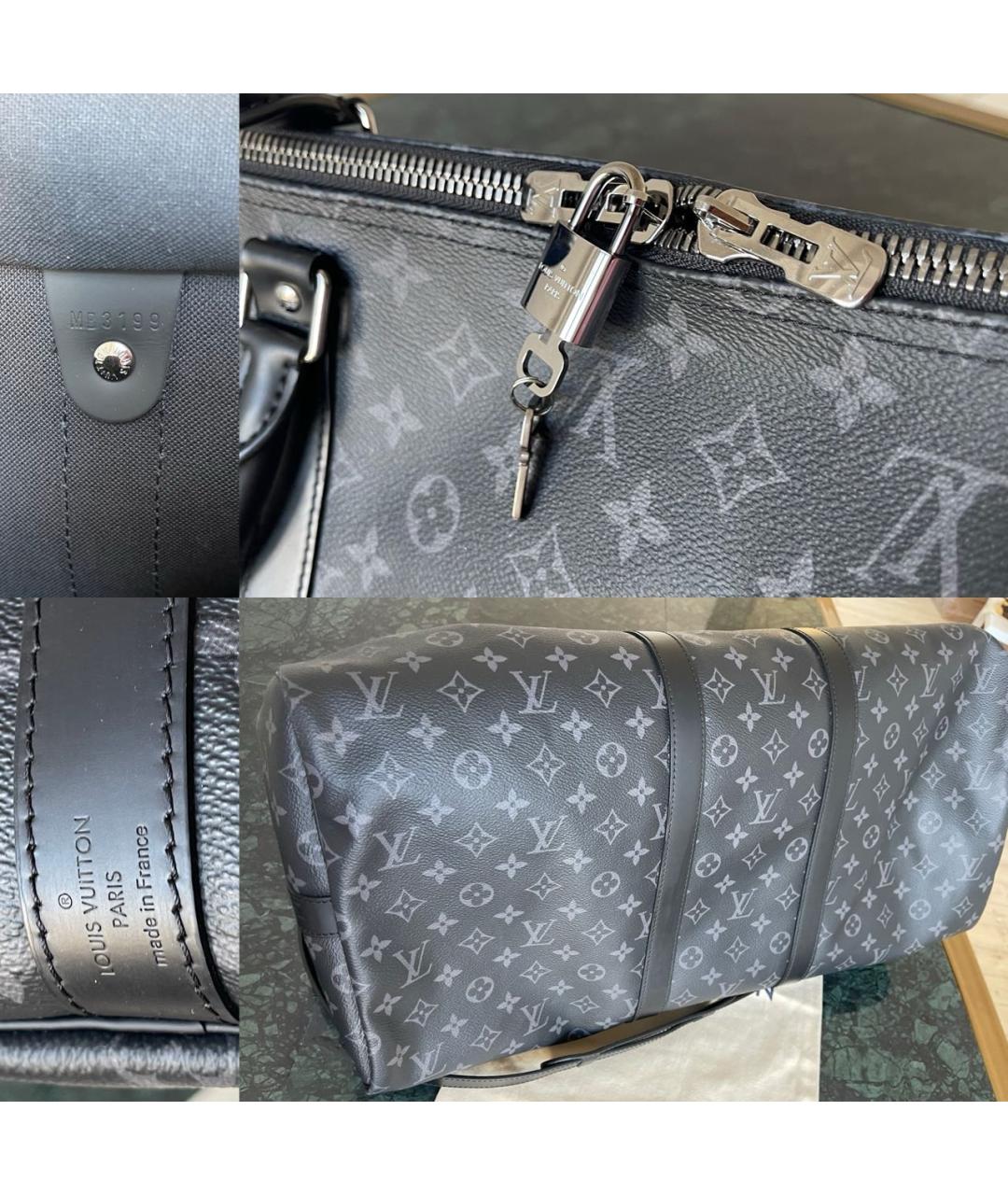 LOUIS VUITTON Черная дорожная/спортивная сумка, фото 6