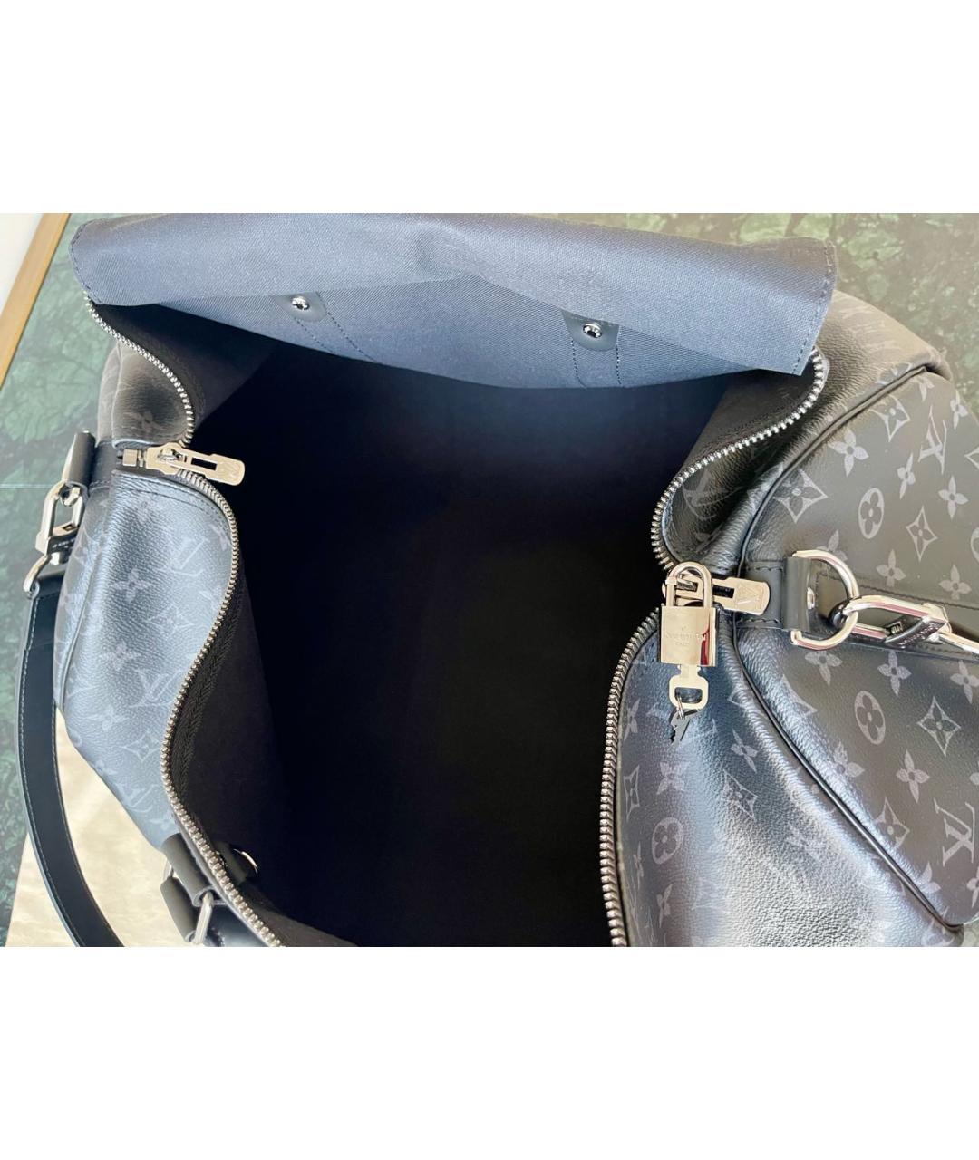 LOUIS VUITTON Черная дорожная/спортивная сумка, фото 4