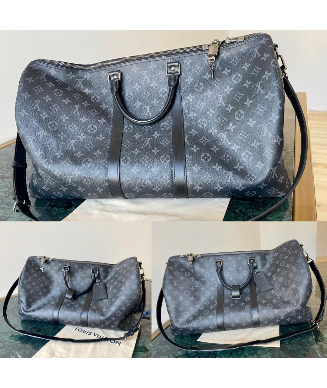 LOUIS VUITTON Черная дорожная/спортивная сумка, фото 5