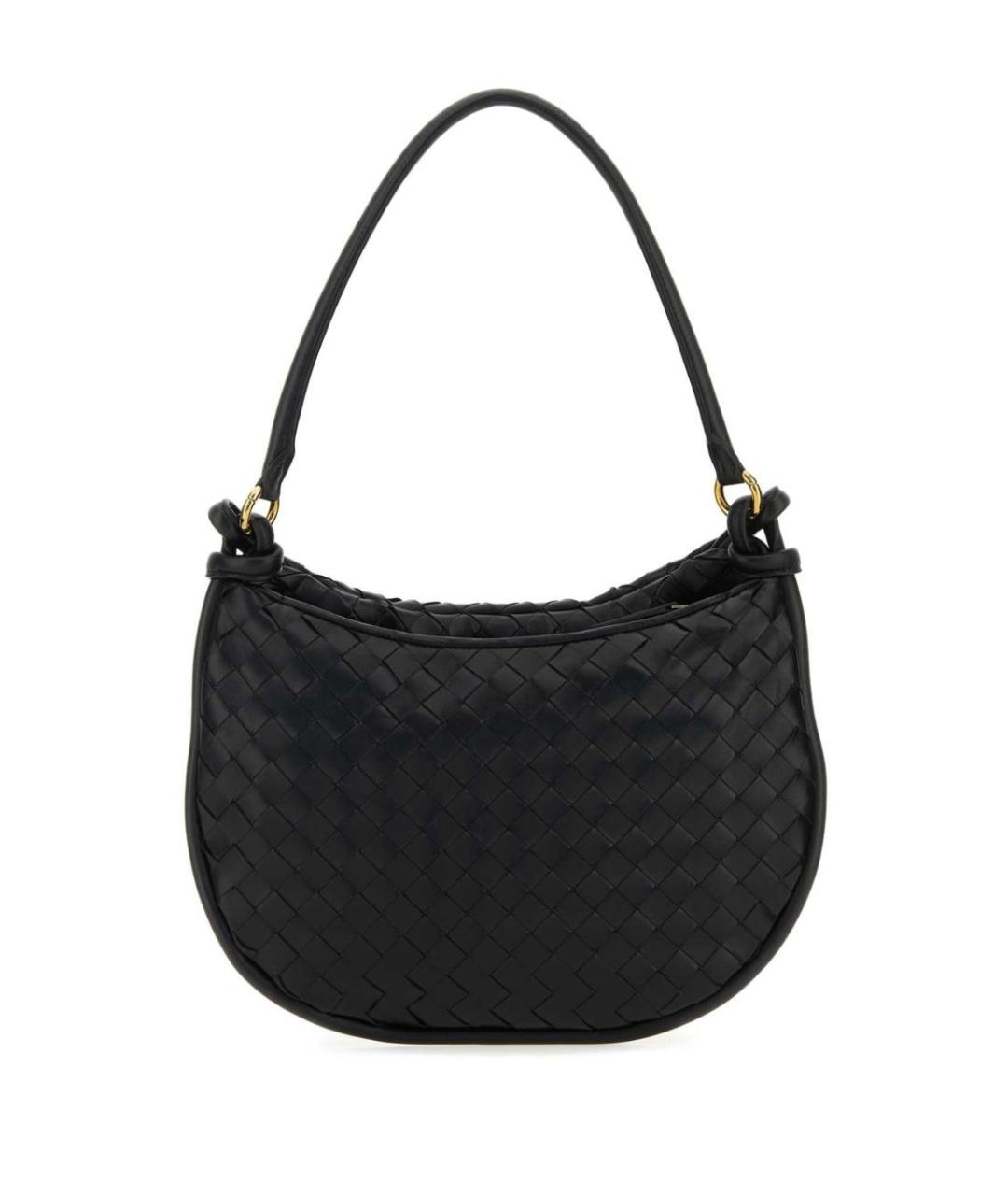 BOTTEGA VENETA Черная кожаная сумка через плечо, фото 7