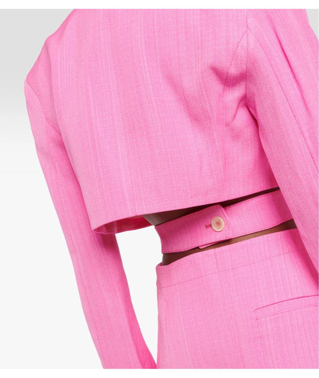 JACQUEMUS Розовое коктейльное платье, фото 5