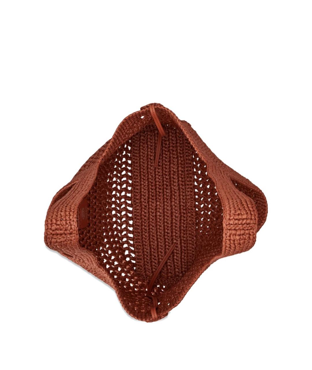 TOD'S Коричневая пелетеная сумка тоут, фото 5