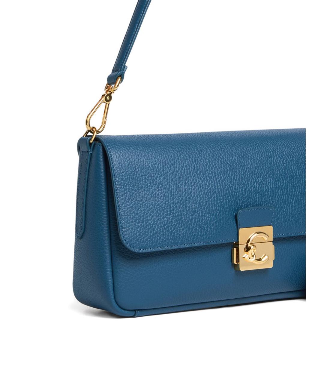 COCCINELLE Синяя кожаная сумка через плечо, фото 3