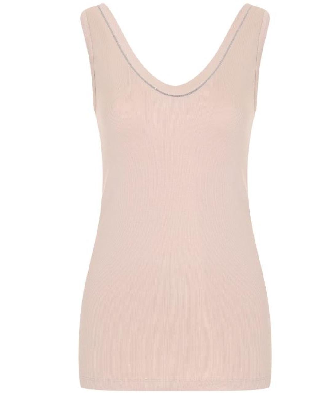 BRUNELLO CUCINELLI Бежевая футболка, фото 1