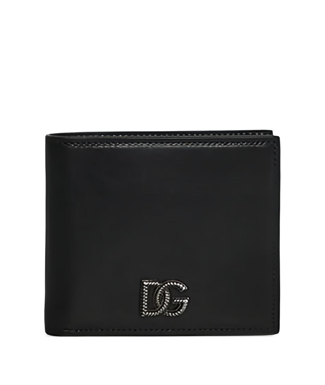 DOLCE&GABBANA Черный кожаный кошелек, фото 4