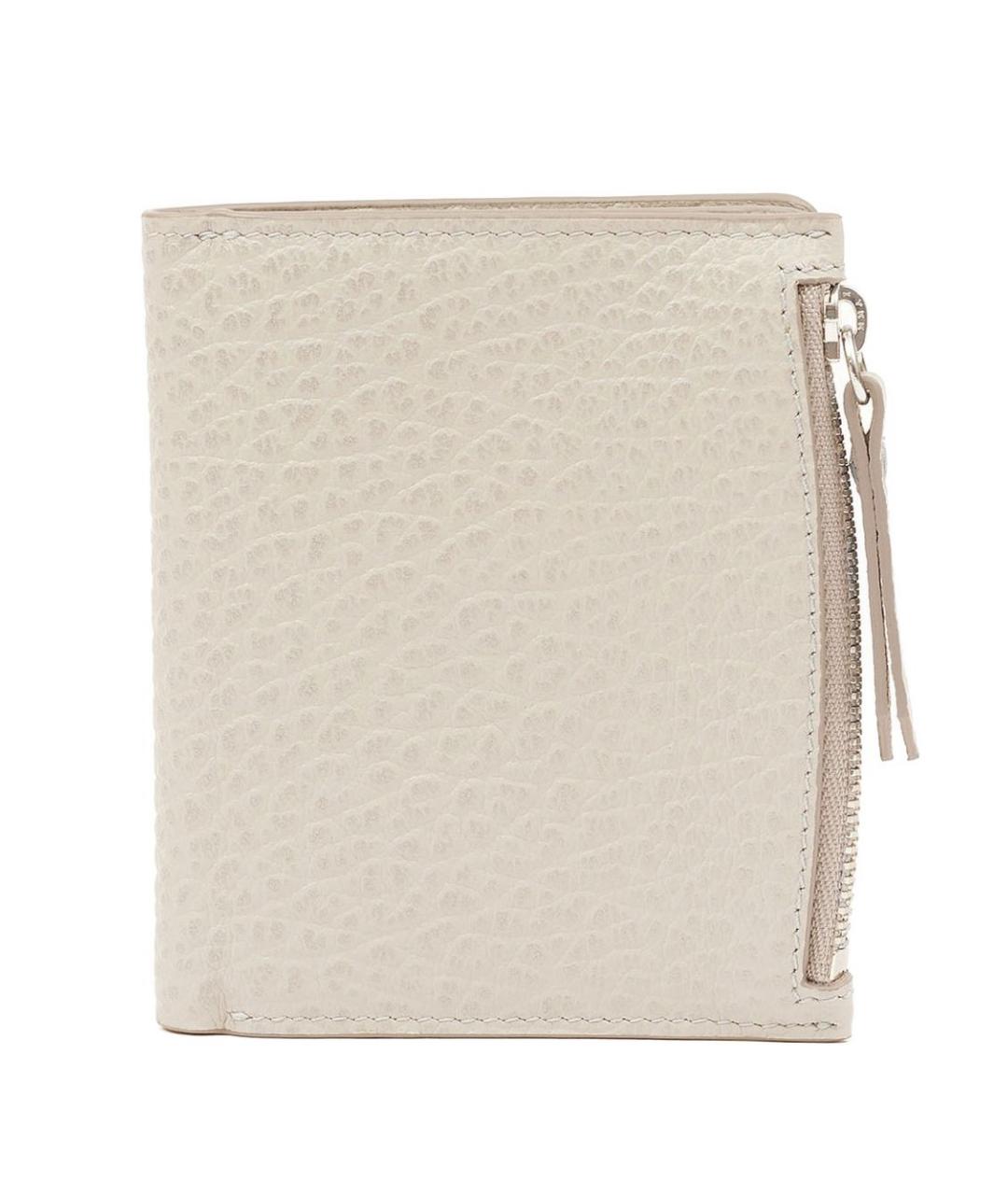 MAISON MARGIELA Бежевый кожаный кошелек, фото 1