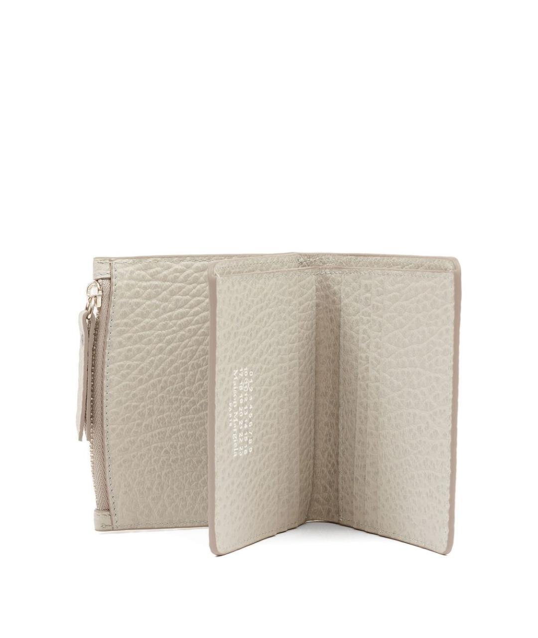 MAISON MARGIELA Бежевый кожаный кошелек, фото 4