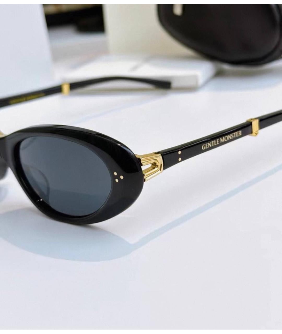 GENTLE MONSTER Черные пластиковые солнцезащитные очки, фото 2