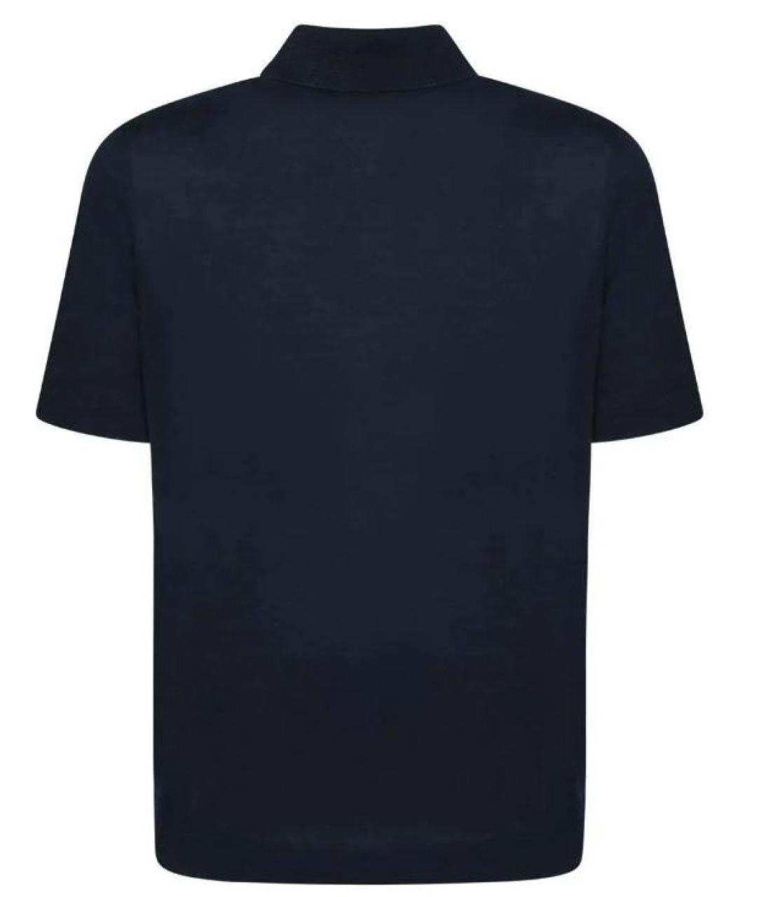 BRUNELLO CUCINELLI Синее поло с коротким рукавом, фото 2