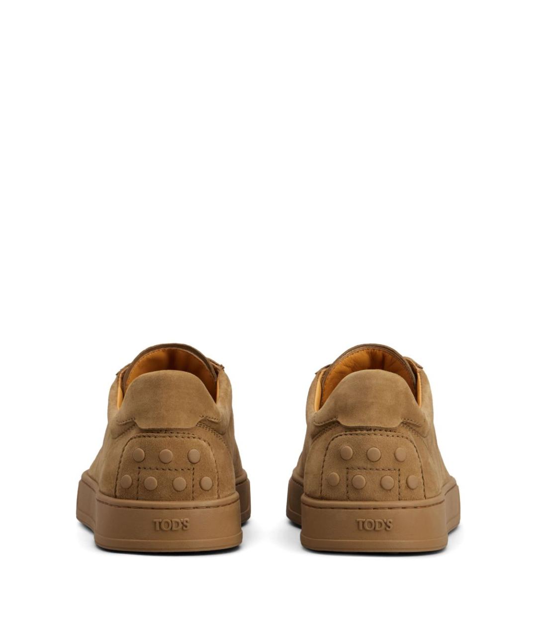 TOD'S Коричневые замшевые низкие кроссовки / кеды, фото 4