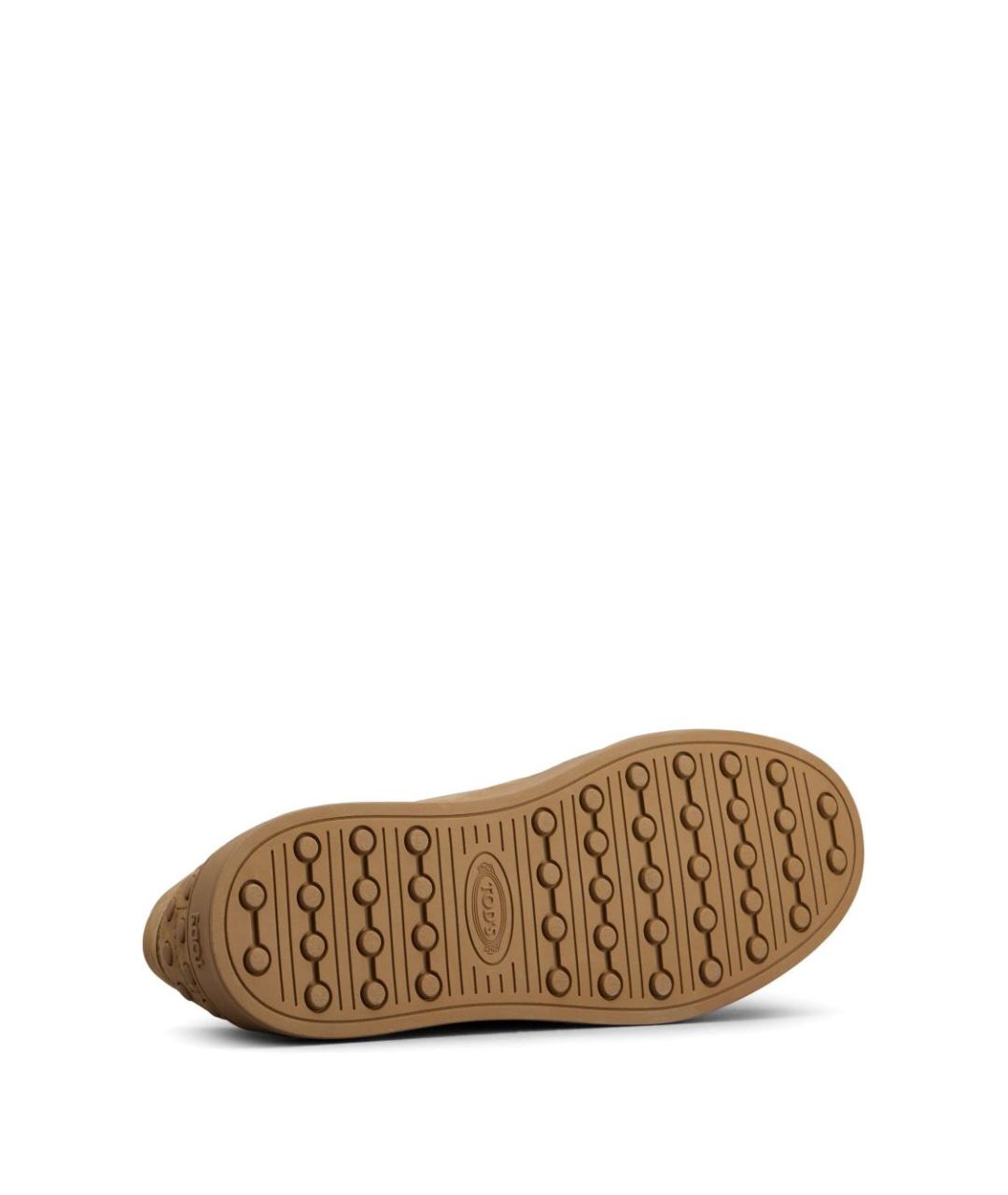 TOD'S Коричневые замшевые низкие кроссовки / кеды, фото 3