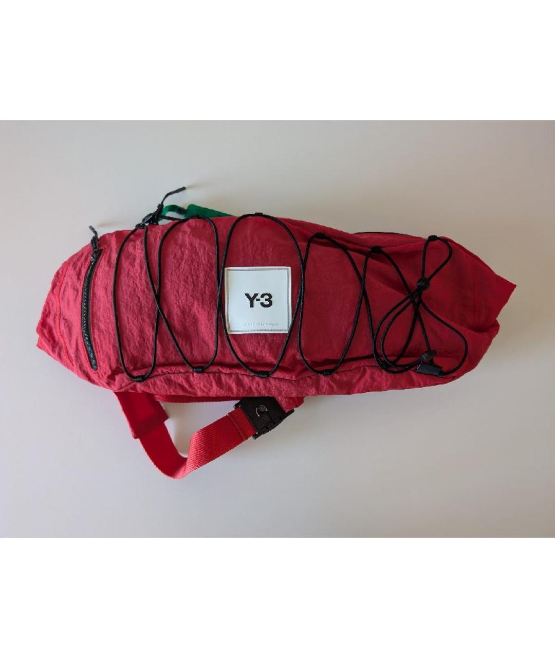Y-3 Красная поясная сумка, фото 2