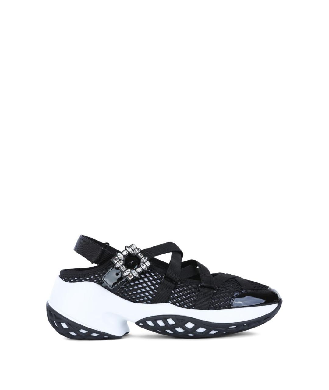 ROGER VIVIER Черные текстильные кроссовки, фото 1