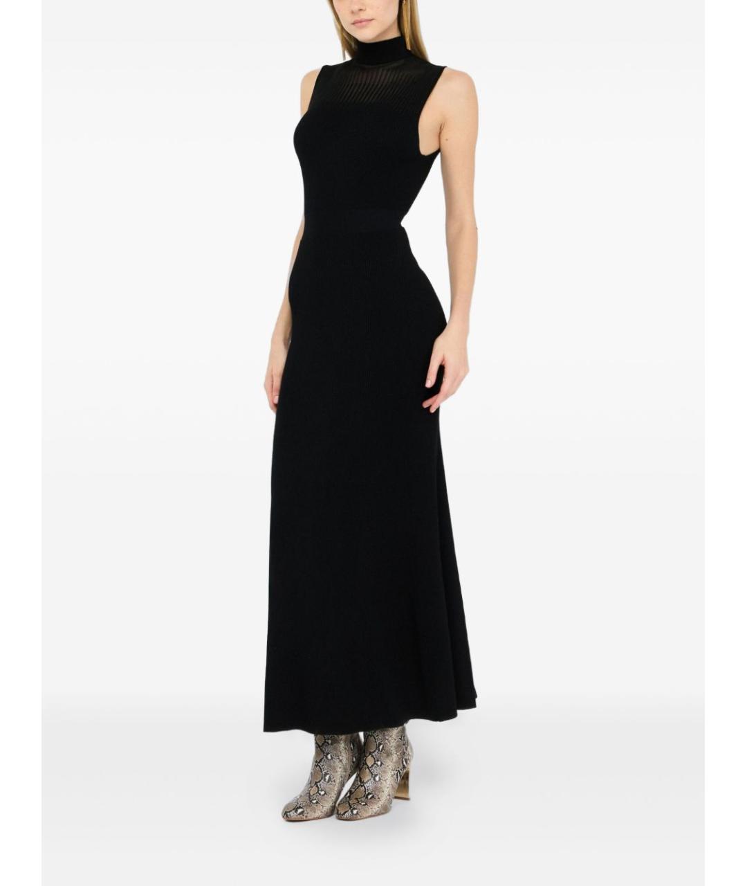 LIU JO Черное вискозное вечернее платье, фото 3