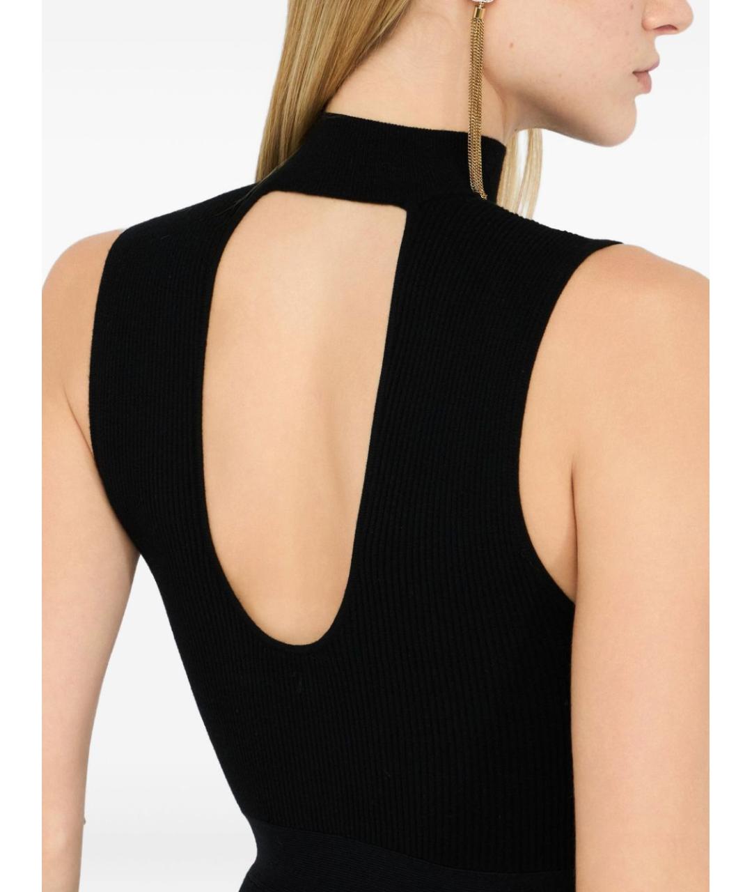 LIU JO Черное вискозное вечернее платье, фото 5